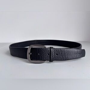 Vintage | Black Travel Security Belt with Silver Buckle Hidden Money Pocket